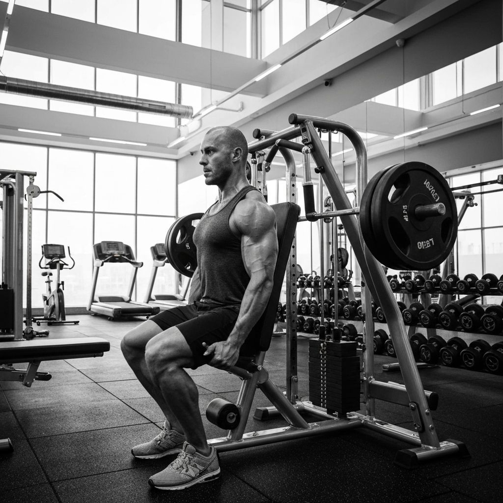 Person training in gym